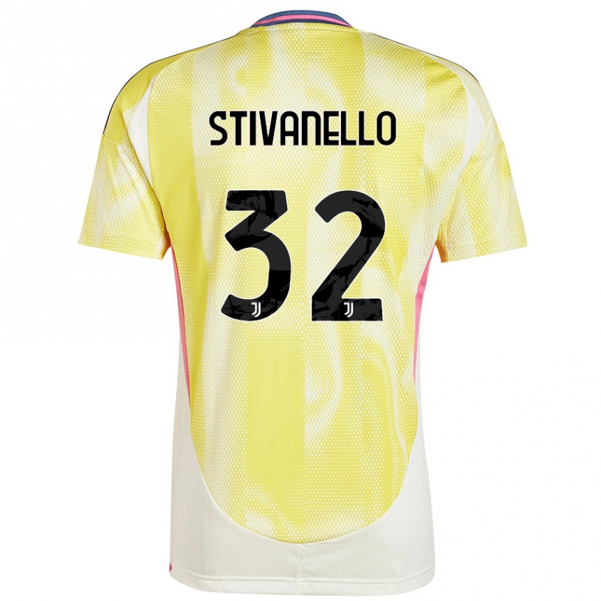 Herren Fußball Riccardo Stivanello #32 Solargelb Auswärtstrikot Trikot 2024/25 T-Shirt Luxemburg