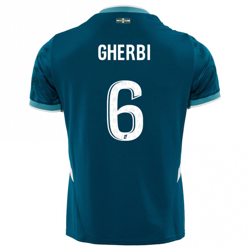 Herren Fußball Candice Gherbi #6 Türkisblau Auswärtstrikot Trikot 2024/25 T-Shirt Luxemburg