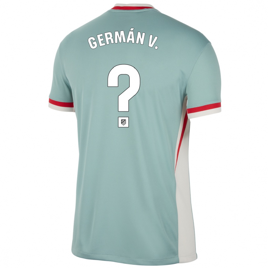 Herren Fußball German Valera #0 Hellbeige Blau Auswärtstrikot Trikot 2024/25 T-Shirt Luxemburg