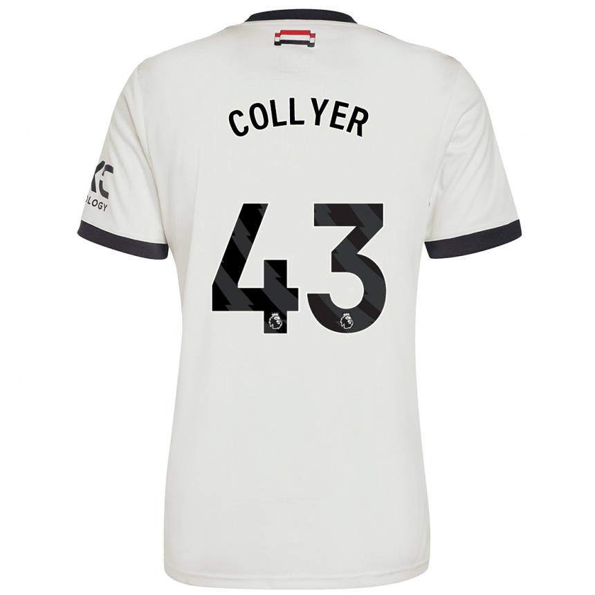 Herren Fußball Toby Collyer #43 Cremeweiß Ausweichtrikot Trikot 2024/25 T-Shirt Luxemburg