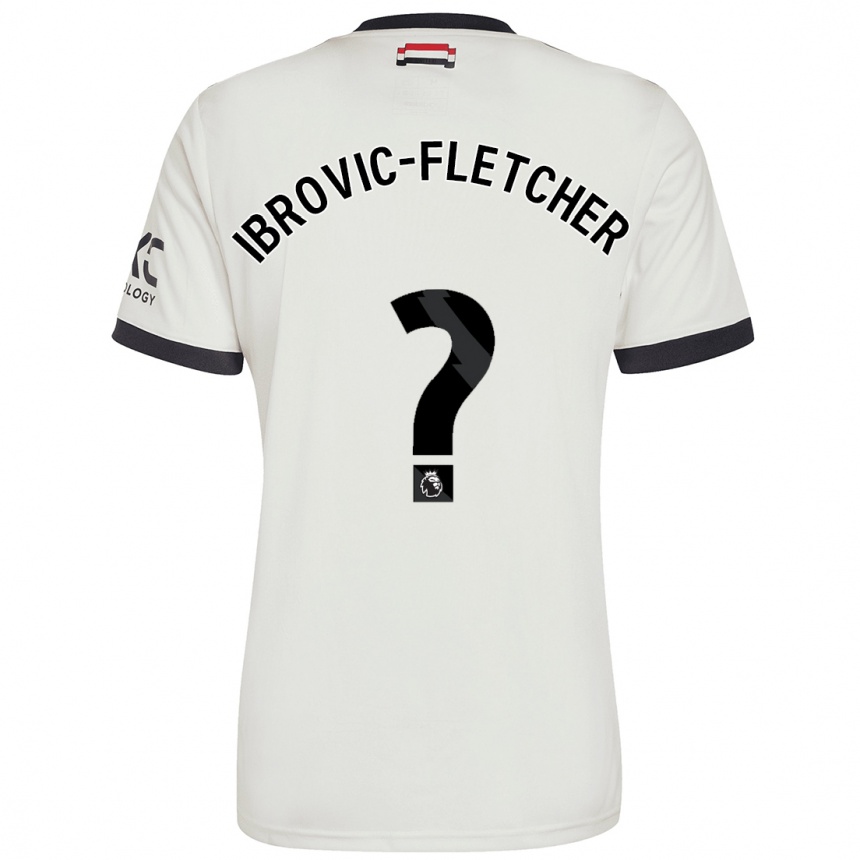 Herren Fußball Edward Ibrovic-Fletcher #0 Cremeweiß Ausweichtrikot Trikot 2024/25 T-Shirt Luxemburg