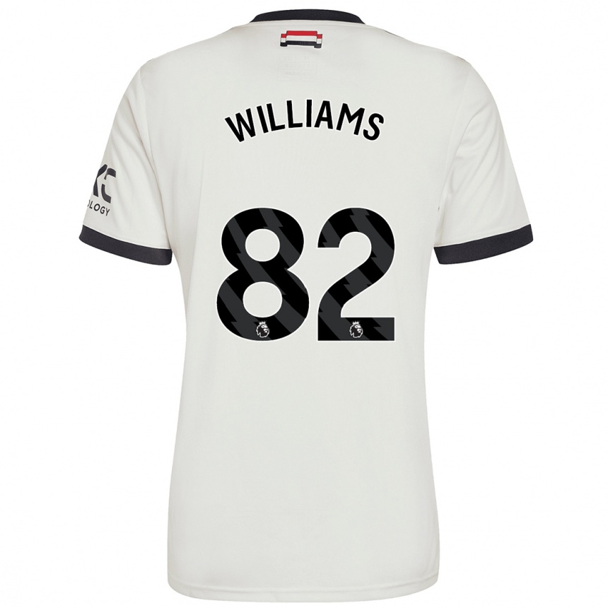 Herren Fußball Ethan Williams #82 Cremeweiß Ausweichtrikot Trikot 2024/25 T-Shirt Luxemburg