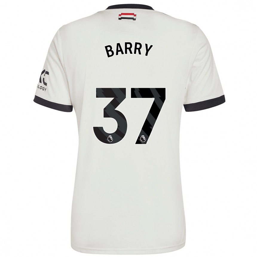 Herren Fußball Keira Barry #37 Cremeweiß Ausweichtrikot Trikot 2024/25 T-Shirt Luxemburg