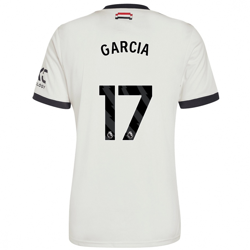 Herren Fußball Lucia Garcia #17 Cremeweiß Ausweichtrikot Trikot 2024/25 T-Shirt Luxemburg