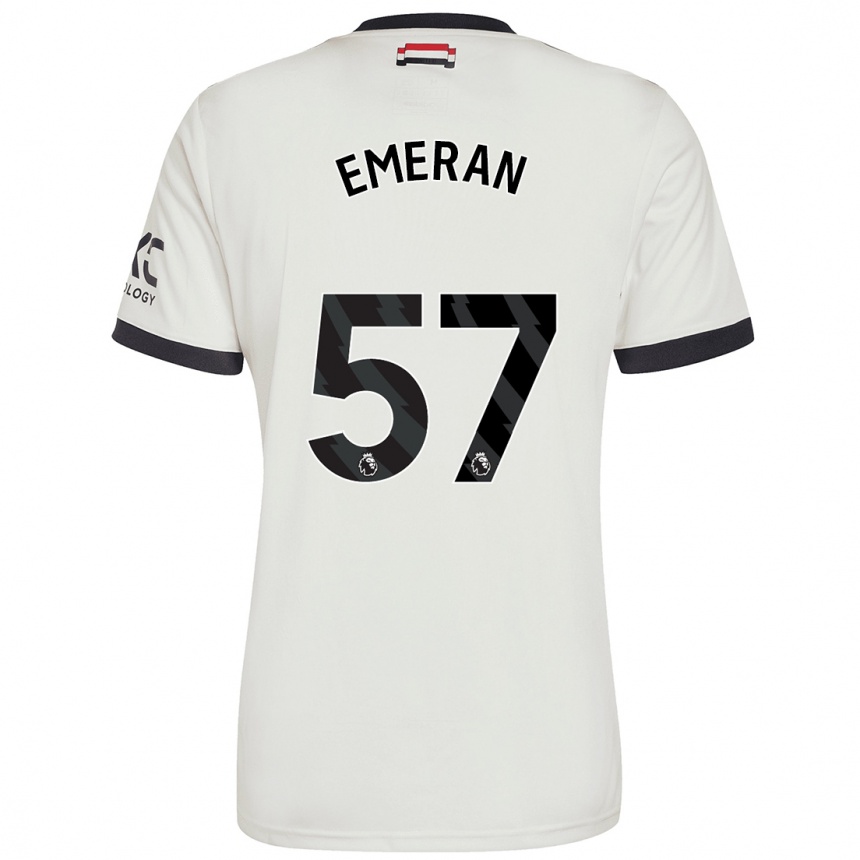 Herren Fußball Noam Emeran #57 Cremeweiß Ausweichtrikot Trikot 2024/25 T-Shirt Luxemburg