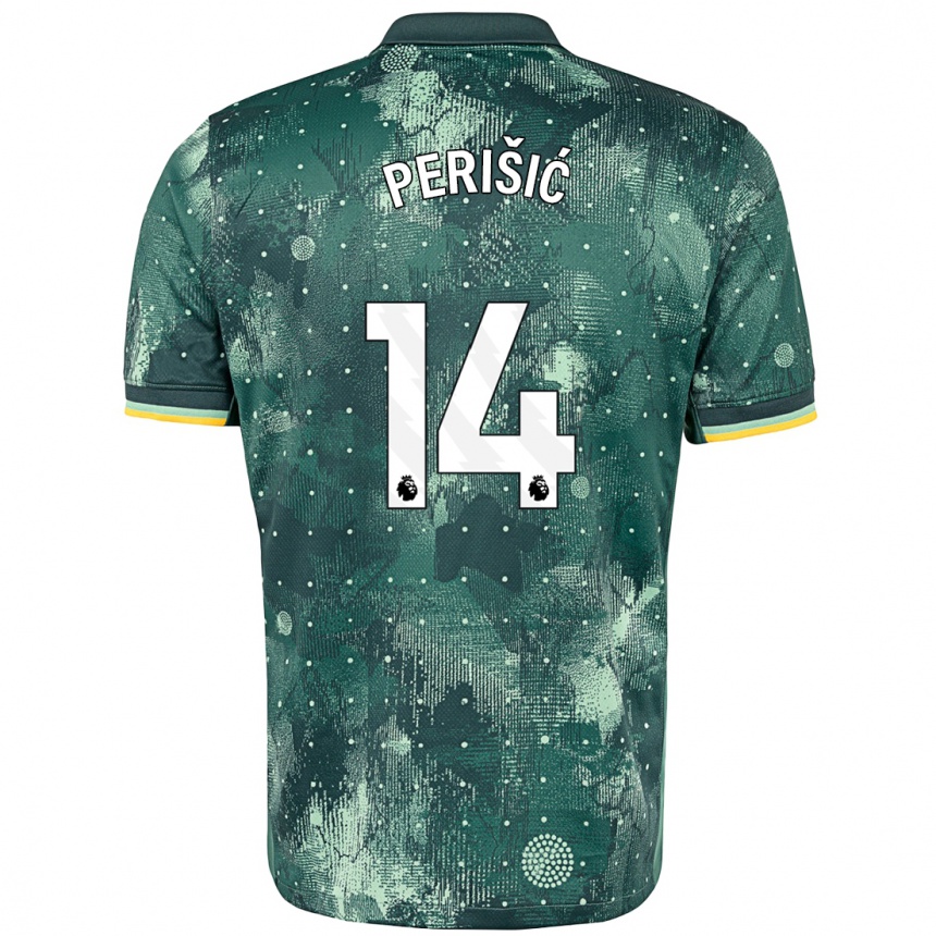 Herren Fußball Ivan Perisic #14 Mintgrün Ausweichtrikot Trikot 2024/25 T-Shirt Luxemburg