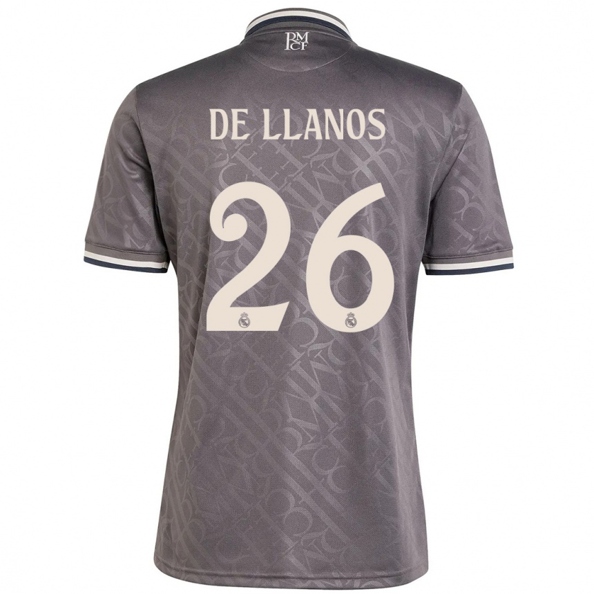 Herren Fußball Hugo De Llanos #26 Anthrazit Ausweichtrikot Trikot 2024/25 T-Shirt Luxemburg