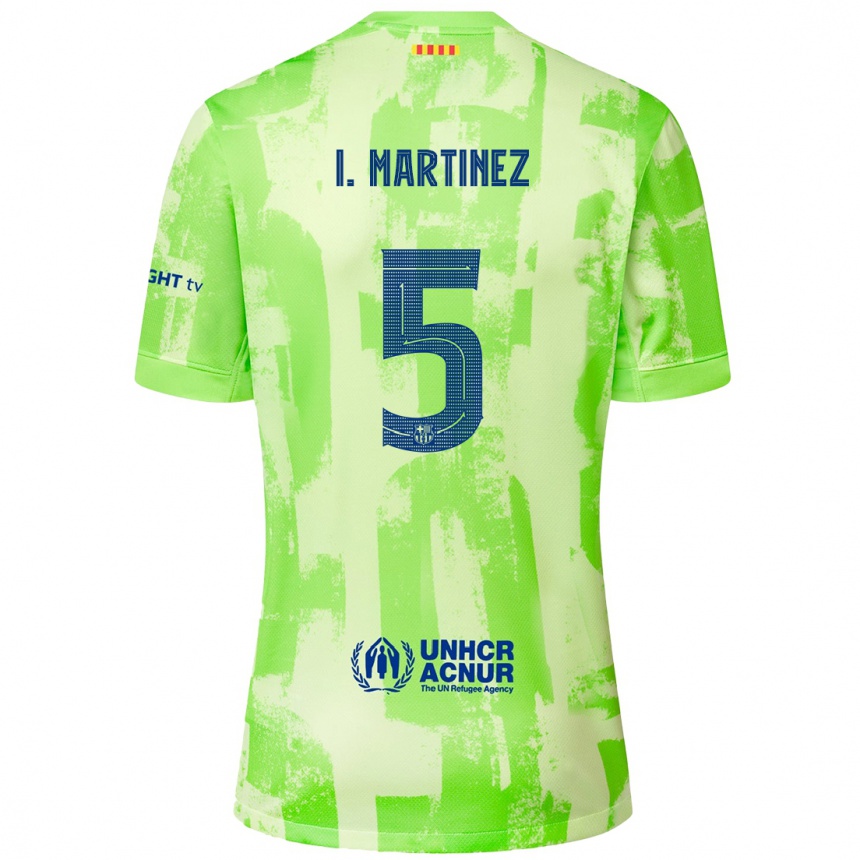 Herren Fußball Iñigo Martínez #5 Limettengrün Ausweichtrikot Trikot 2024/25 T-Shirt Luxemburg