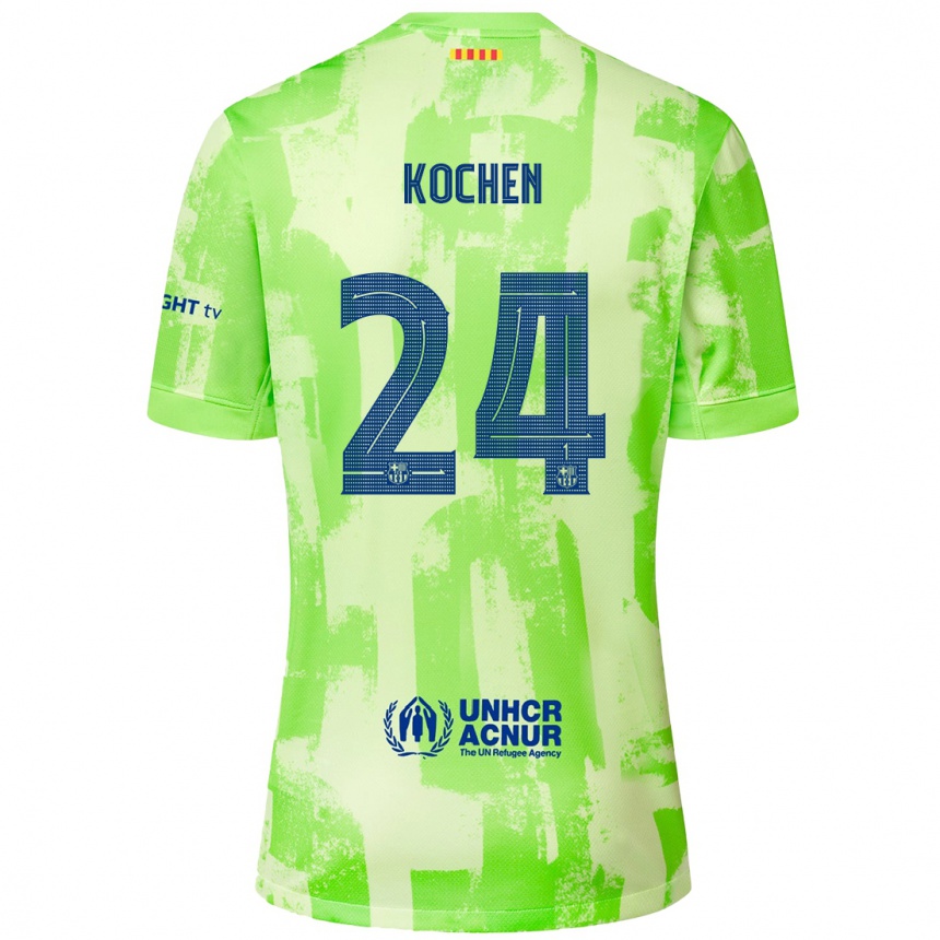 Herren Fußball Diego Kochen #24 Limettengrün Ausweichtrikot Trikot 2024/25 T-Shirt Luxemburg