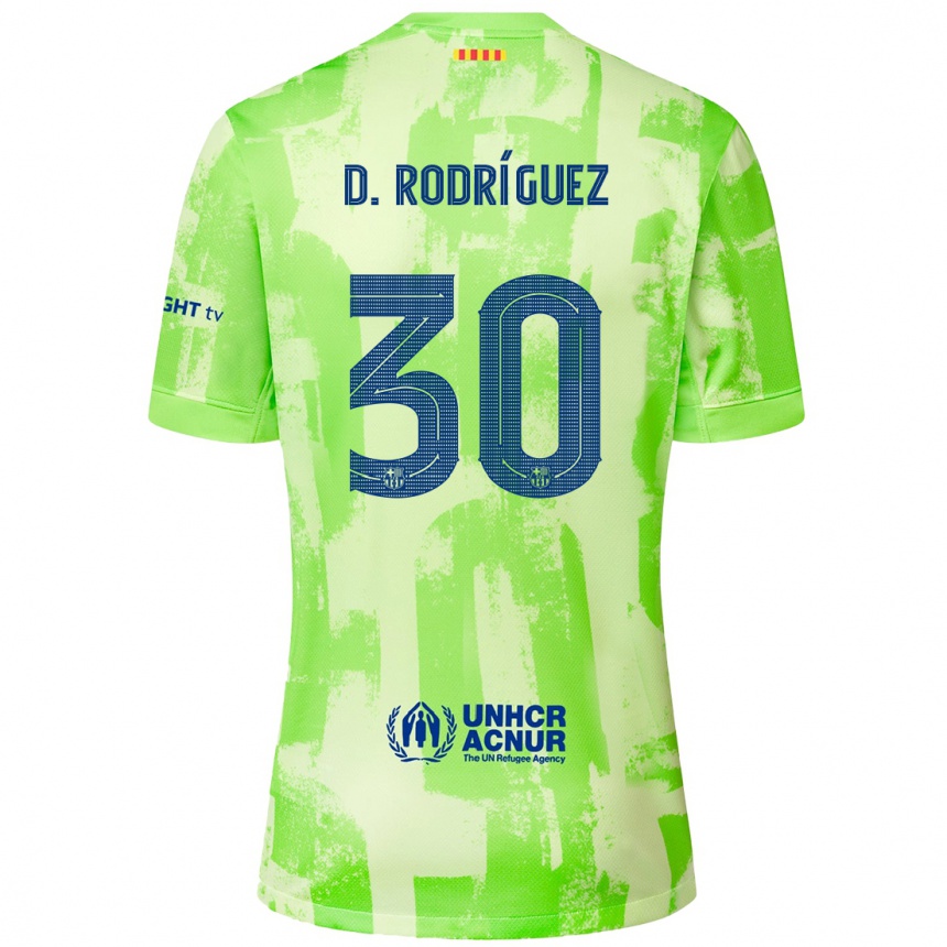 Herren Fußball Dani Rodríguez #30 Limettengrün Ausweichtrikot Trikot 2024/25 T-Shirt Luxemburg