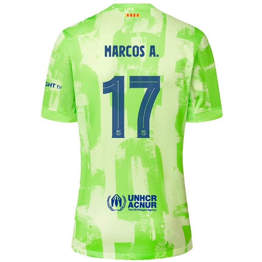 Herren Fußball Marcos Alonso #17 Limettengrün Ausweichtrikot Trikot 2024/25 T-Shirt Luxemburg