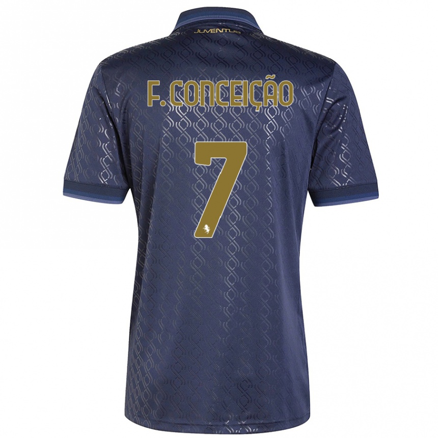 Herren Fußball Francisco Conceição #7 Marineblau Ausweichtrikot Trikot 2024/25 T-Shirt Luxemburg