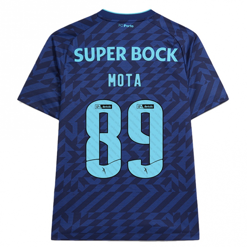 Herren Fußball Luís Mota #89 Marineblau Ausweichtrikot Trikot 2024/25 T-Shirt Luxemburg