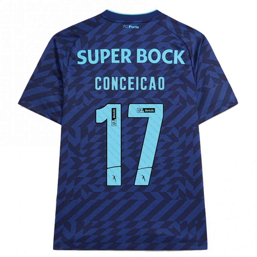 Herren Fußball Rodrigo Conceicao #17 Marineblau Ausweichtrikot Trikot 2024/25 T-Shirt Luxemburg