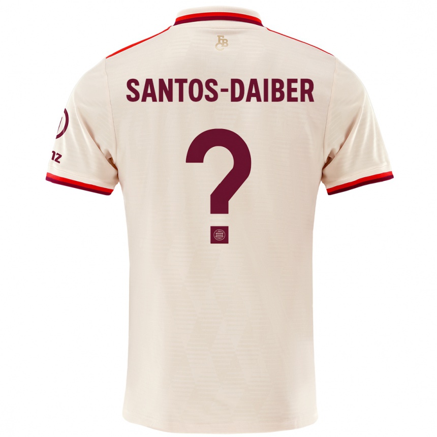 Herren Fußball David Santos-Daiber #0 Leinen Ausweichtrikot Trikot 2024/25 T-Shirt Luxemburg