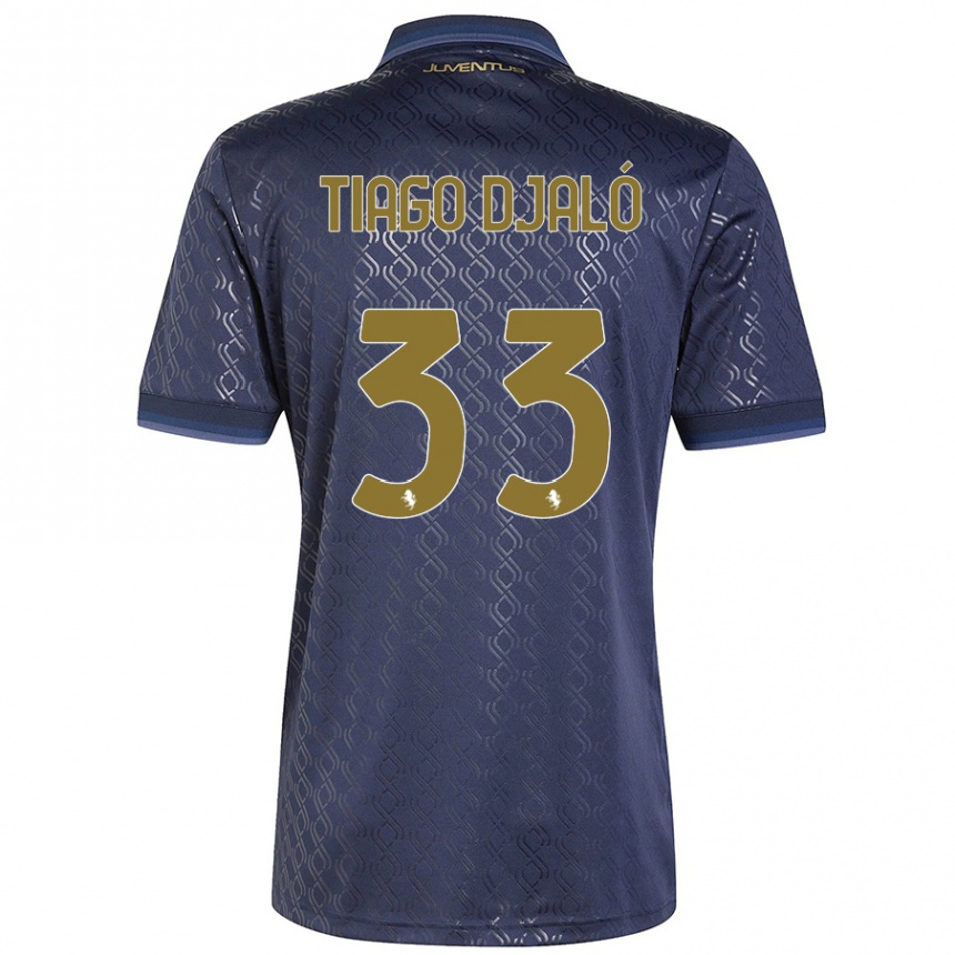 Herren Fußball Tiago Djaló #33 Marineblau Ausweichtrikot Trikot 2024/25 T-Shirt Luxemburg