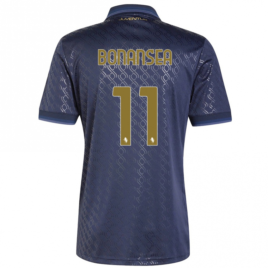 Herren Fußball Barbara Bonansea #11 Marineblau Ausweichtrikot Trikot 2024/25 T-Shirt Luxemburg