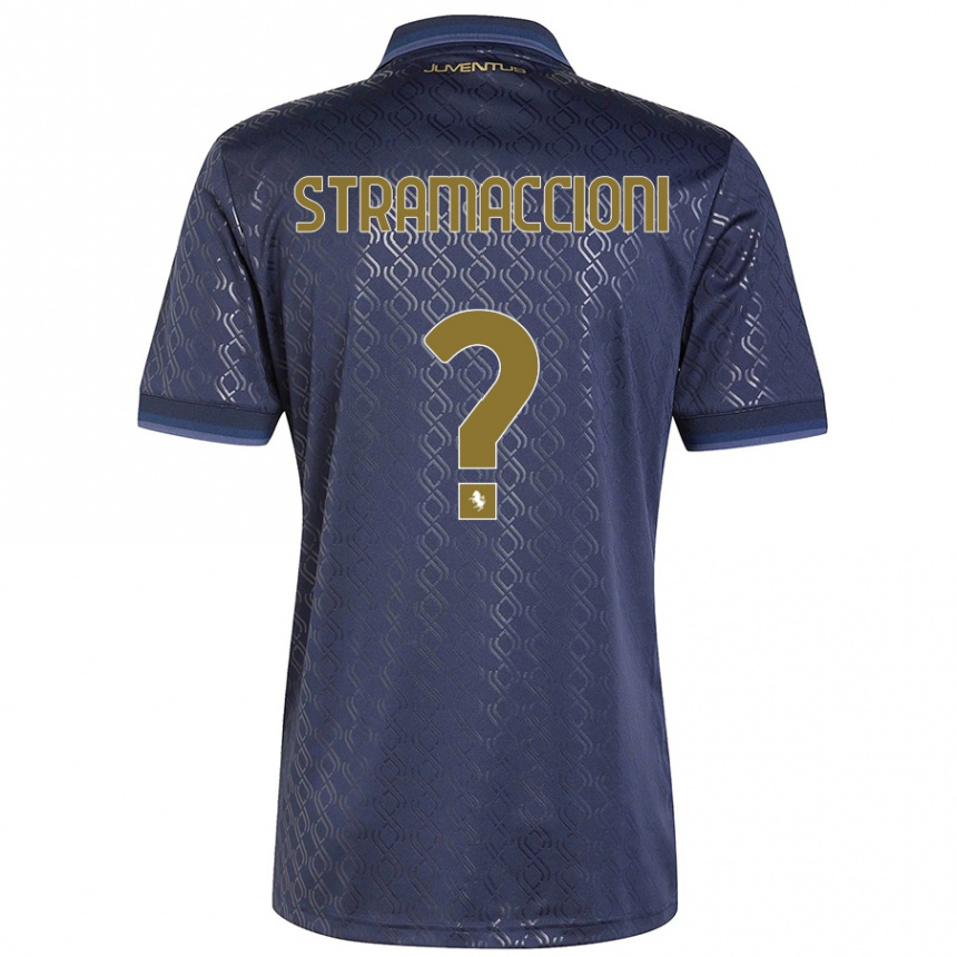 Herren Fußball Diego Stramaccioni #0 Marineblau Ausweichtrikot Trikot 2024/25 T-Shirt Luxemburg