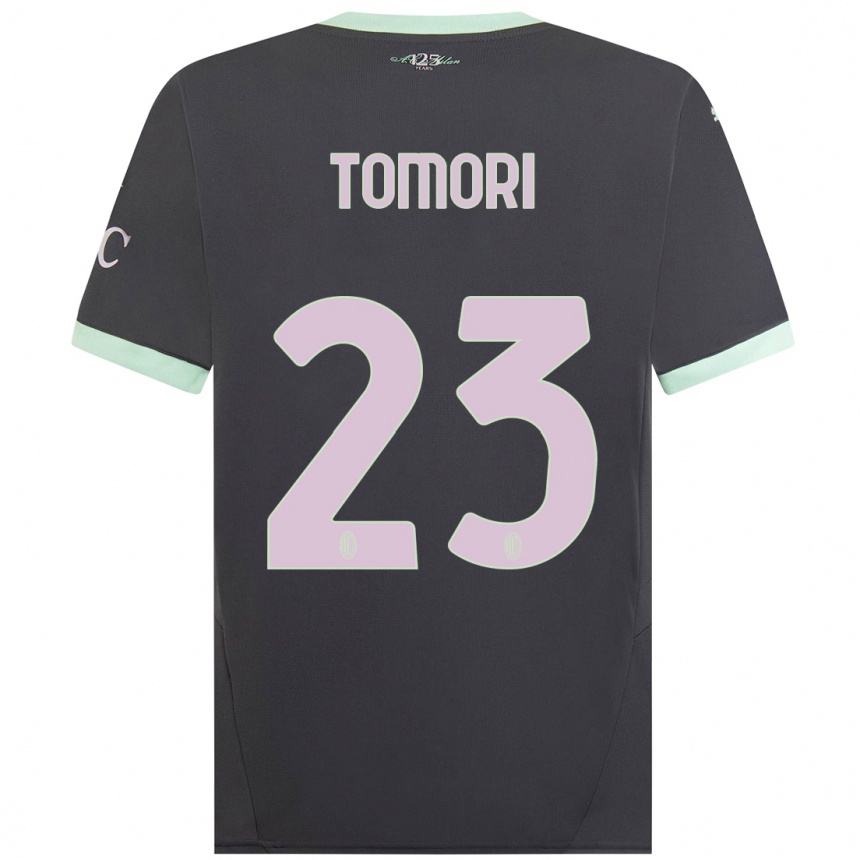 Herren Fußball Fikayo Tomori #23 Grau Ausweichtrikot Trikot 2024/25 T-Shirt Luxemburg