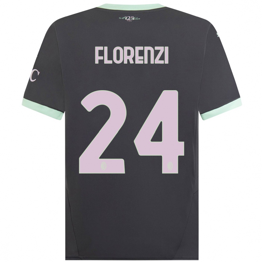 Herren Fußball Alessandro Florenzi #24 Grau Ausweichtrikot Trikot 2024/25 T-Shirt Luxemburg