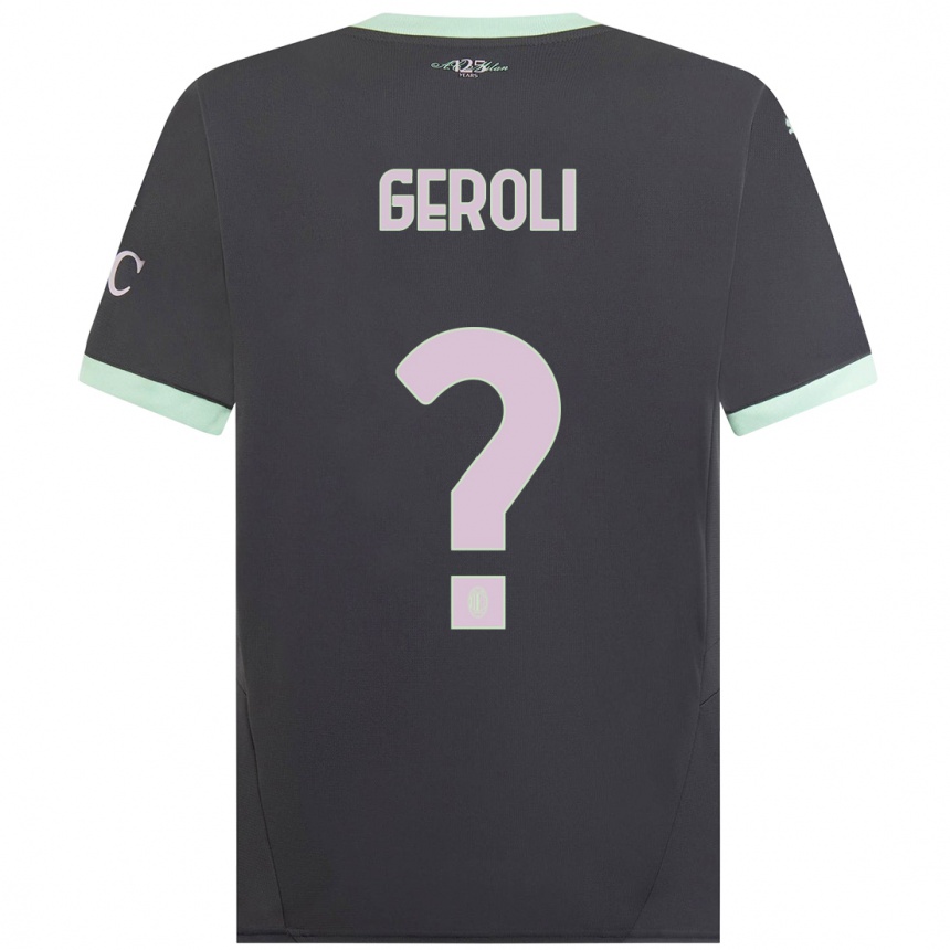 Herren Fußball Matteo Geroli #0 Grau Ausweichtrikot Trikot 2024/25 T-Shirt Luxemburg