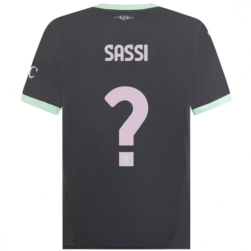 Herren Fußball Simone Sassi #0 Grau Ausweichtrikot Trikot 2024/25 T-Shirt Luxemburg