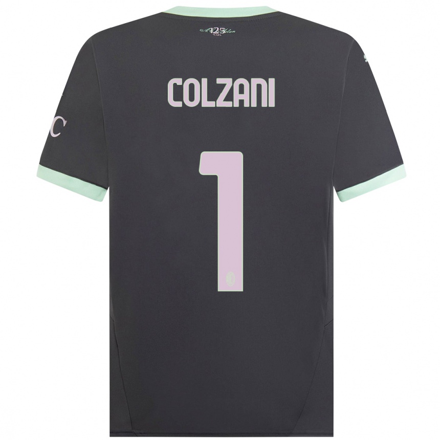 Herren Fußball Edoardo Colzani #1 Grau Ausweichtrikot Trikot 2024/25 T-Shirt Luxemburg