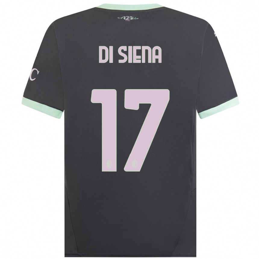 Herren Fußball Andrea Di Siena #17 Grau Ausweichtrikot Trikot 2024/25 T-Shirt Luxemburg