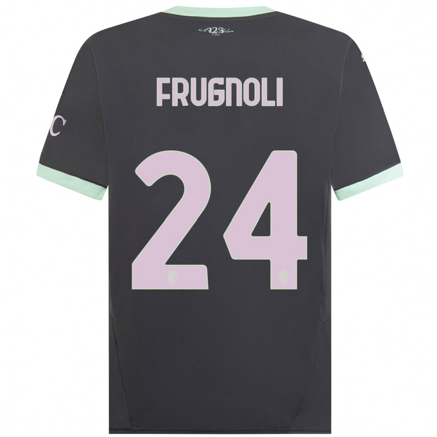 Herren Fußball Leonardo Frugnoli #24 Grau Ausweichtrikot Trikot 2024/25 T-Shirt Luxemburg