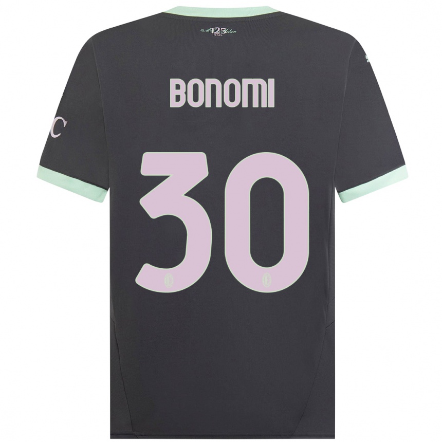 Herren Fußball Alessandro Bonomi #30 Grau Ausweichtrikot Trikot 2024/25 T-Shirt Luxemburg