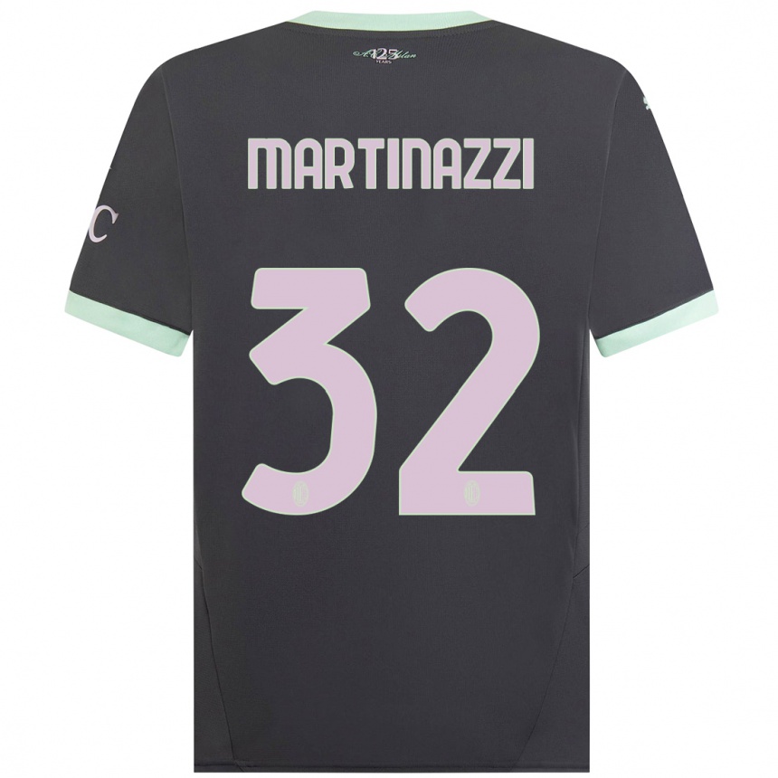 Herren Fußball Luca Martinazzi #32 Grau Ausweichtrikot Trikot 2024/25 T-Shirt Luxemburg