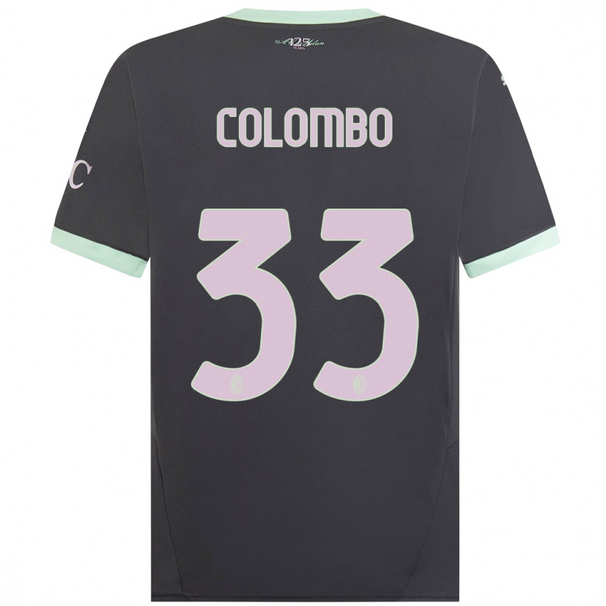 Herren Fußball Federico Colombo #33 Grau Ausweichtrikot Trikot 2024/25 T-Shirt Luxemburg