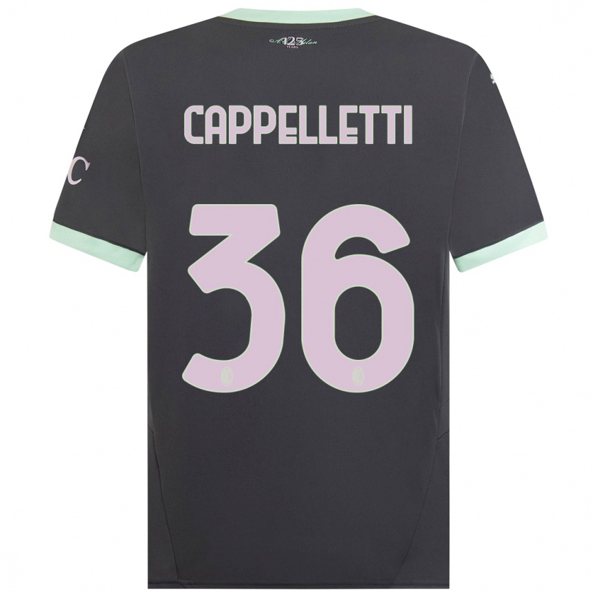 Herren Fußball Mattia Cappelletti #36 Grau Ausweichtrikot Trikot 2024/25 T-Shirt Luxemburg