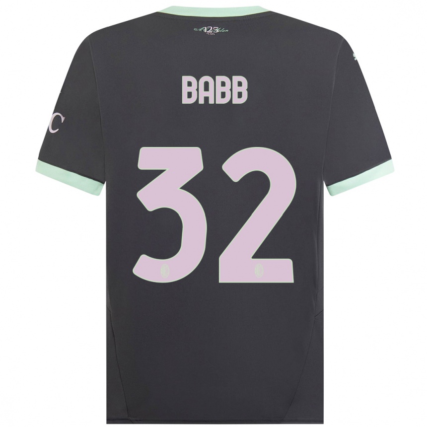 Herren Fußball Selena Delia Babb #32 Grau Ausweichtrikot Trikot 2024/25 T-Shirt Luxemburg