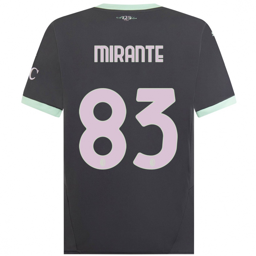 Herren Fußball Antonio Mirante #83 Grau Ausweichtrikot Trikot 2024/25 T-Shirt Luxemburg