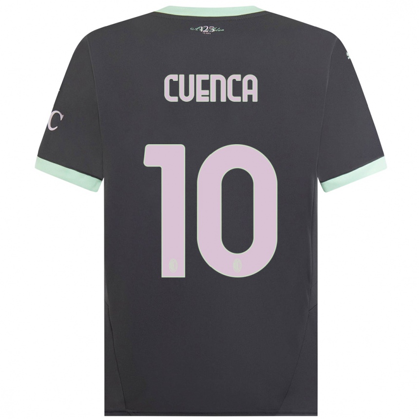 Herren Fußball Hugo Cuenca #10 Grau Ausweichtrikot Trikot 2024/25 T-Shirt Luxemburg