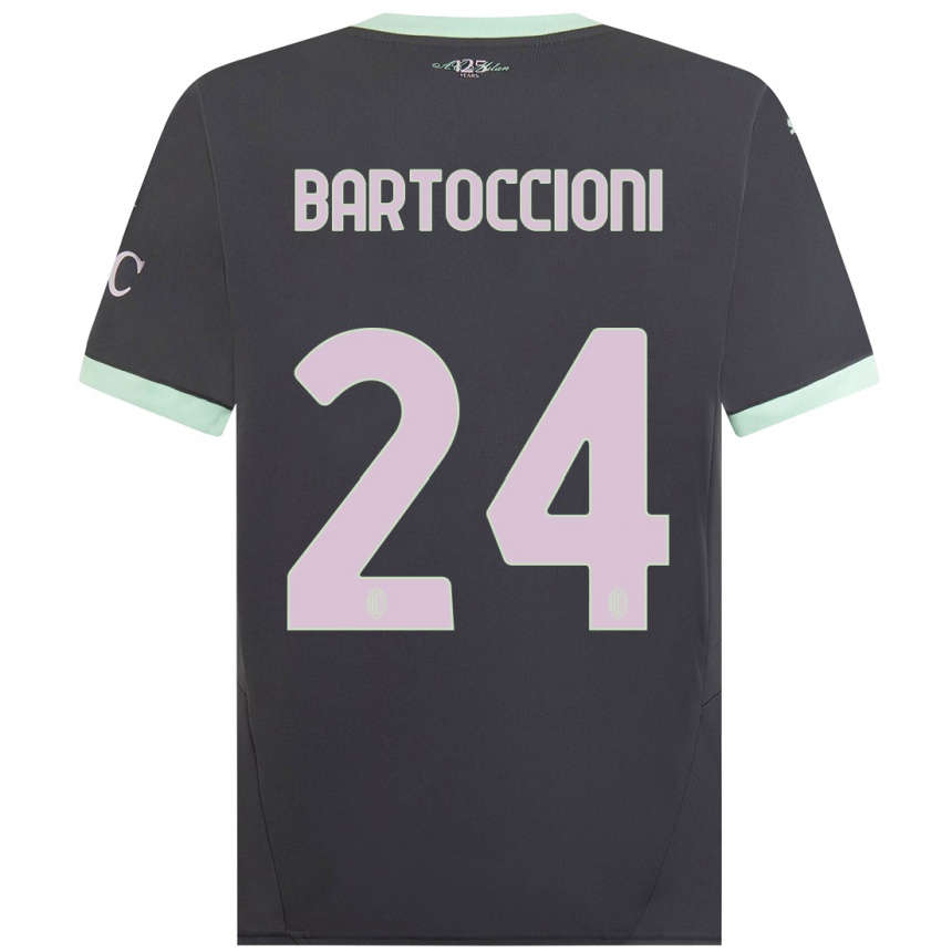 Herren Fußball Andrea Bartoccioni #24 Grau Ausweichtrikot Trikot 2024/25 T-Shirt Luxemburg