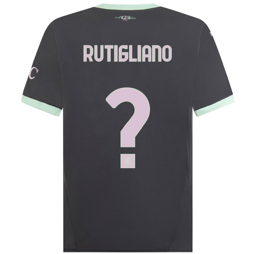 Herren Fußball Samuele Rutigliano #0 Grau Ausweichtrikot Trikot 2024/25 T-Shirt Luxemburg