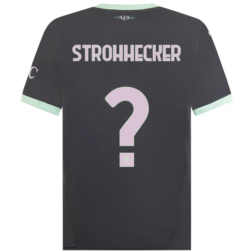 Herren Fußball Riccardo Strohhecker #0 Grau Ausweichtrikot Trikot 2024/25 T-Shirt Luxemburg