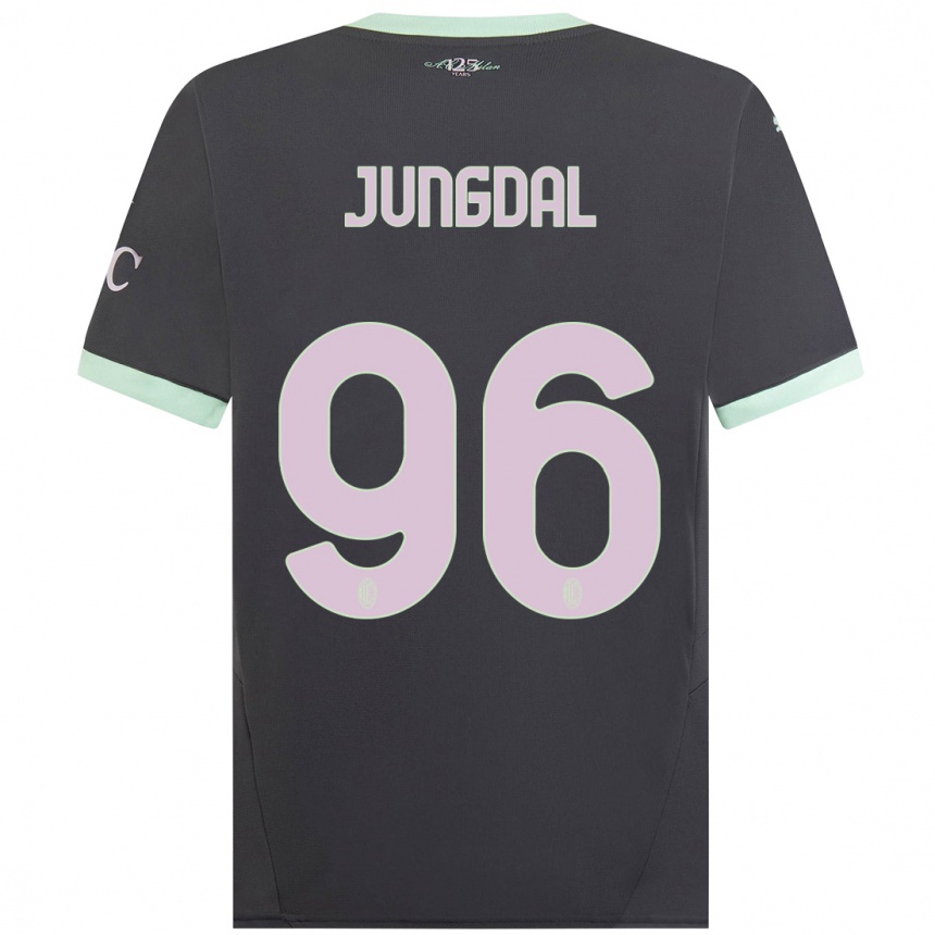 Herren Fußball Andreas Jungdal #96 Grau Ausweichtrikot Trikot 2024/25 T-Shirt Luxemburg