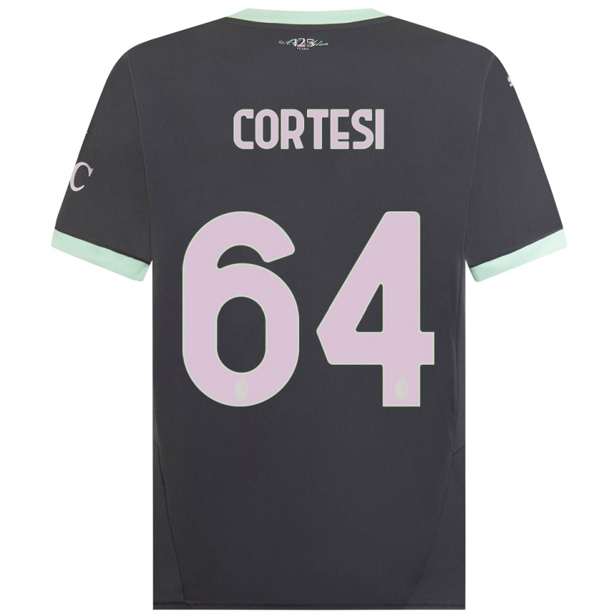 Herren Fußball Selena Cortesi #64 Grau Ausweichtrikot Trikot 2024/25 T-Shirt Luxemburg