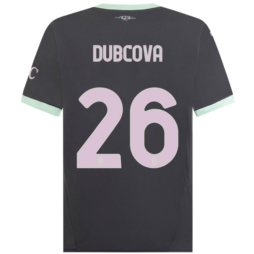 Herren Fußball Michaela Dubcova #26 Grau Ausweichtrikot Trikot 2024/25 T-Shirt Luxemburg