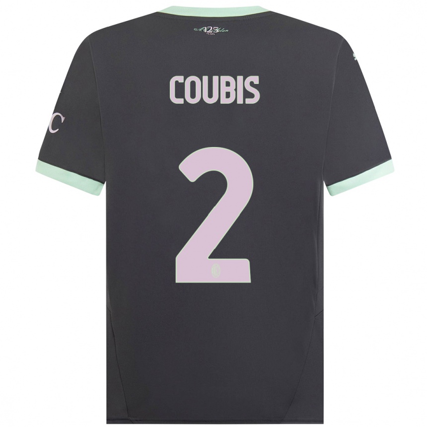 Herren Fußball Andrei Coubis #2 Grau Ausweichtrikot Trikot 2024/25 T-Shirt Luxemburg