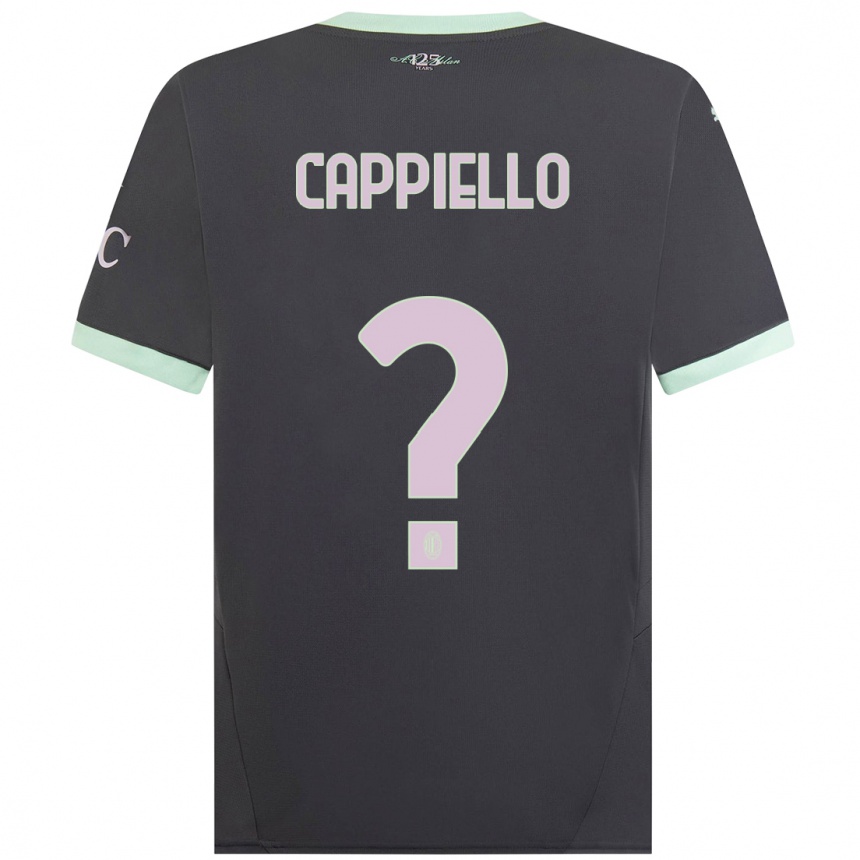 Herren Fußball Flavio Cappiello #0 Grau Ausweichtrikot Trikot 2024/25 T-Shirt Luxemburg