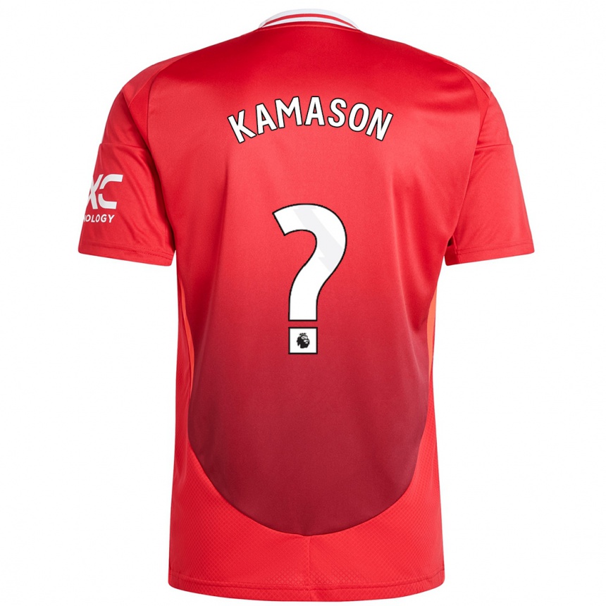 Damen Fußball Jaydan Kamason #0 Hellrot Heimtrikot Trikot 2024/25 T-Shirt Luxemburg