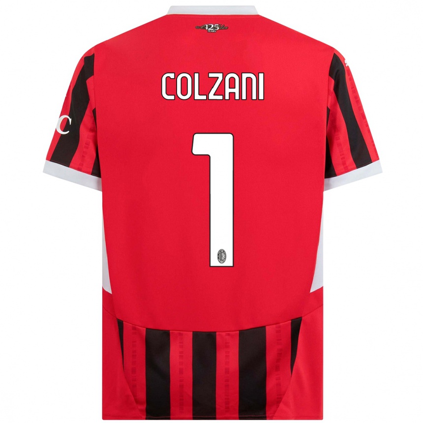 Damen Fußball Edoardo Colzani #1 Rot Schwarz Heimtrikot Trikot 2024/25 T-Shirt Luxemburg