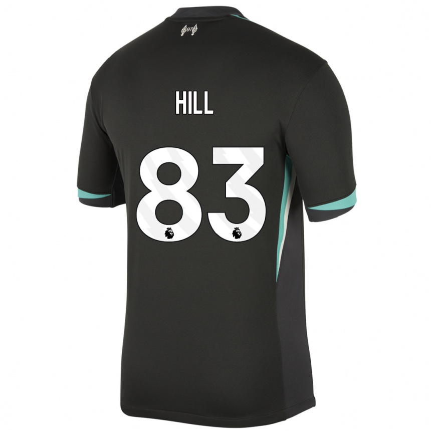 Damen Fußball Thomas Hill #83 Schwarz Anthrazitweiß Auswärtstrikot Trikot 2024/25 T-Shirt Luxemburg