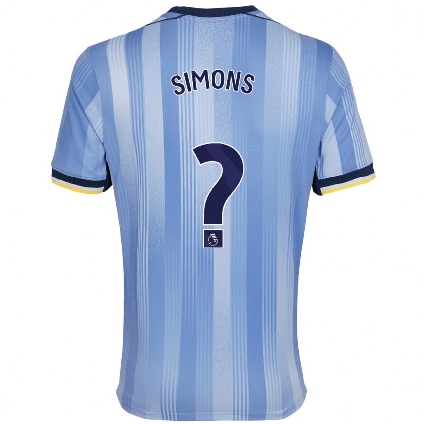 Damen Fußball Zach Simons #0 Hellblau Auswärtstrikot Trikot 2024/25 T-Shirt Luxemburg