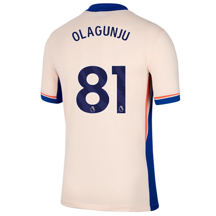 Damen Fußball Saheed Olagunju #81 Hellbeige Auswärtstrikot Trikot 2024/25 T-Shirt Luxemburg