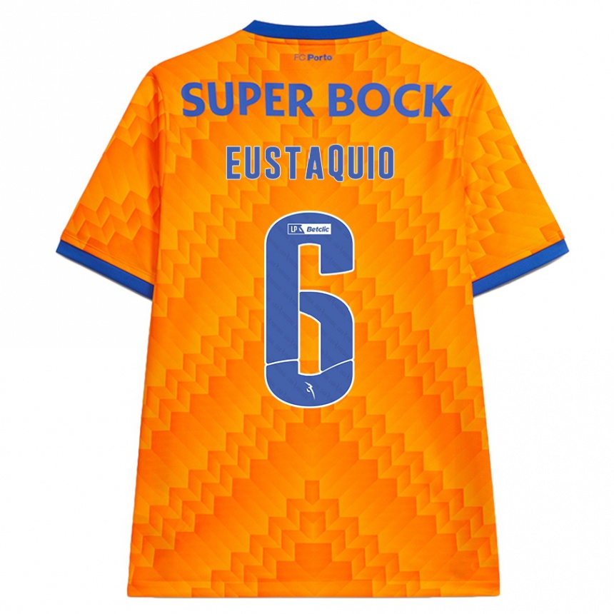 Damen Fußball Stephen Eustaquio #6 Orange Auswärtstrikot Trikot 2024/25 T-Shirt Luxemburg